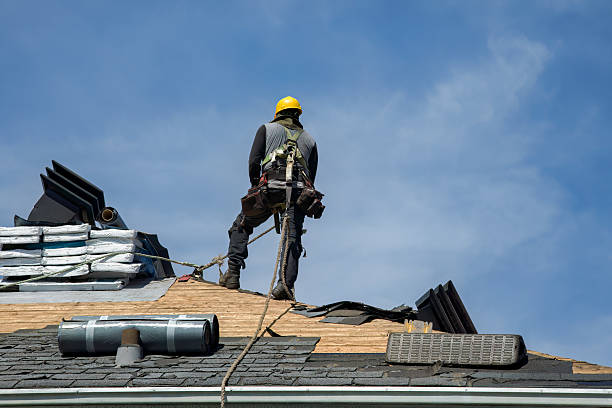 Professional Gutter Installation technician working in Emporia, KS